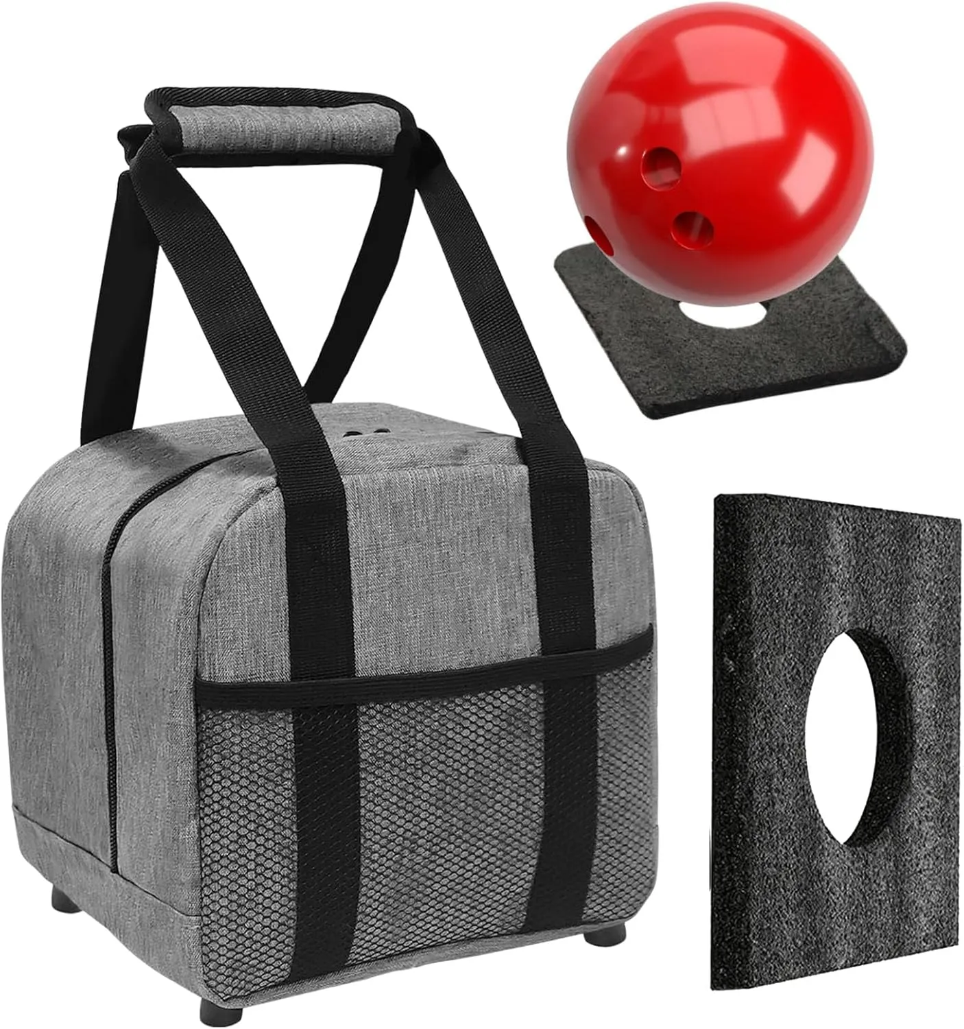 22x22x20cm Bowling Bag For Single Ball Bowling Ballbags 1 Ball Bowling Tote With Padded Holder Oxford Cloth Durable And Stylish Easy To Carry For Men And Women
