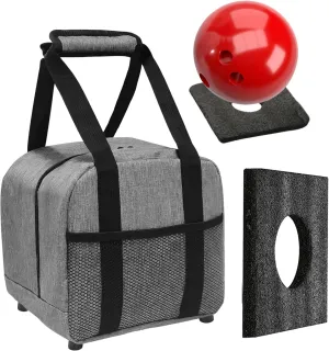 22x22x20cm Bowling Bag For Single Ball Bowling Ballbags 1 Ball Bowling Tote With Padded Holder Oxford Cloth Durable And Stylish Easy To Carry For Men And Women