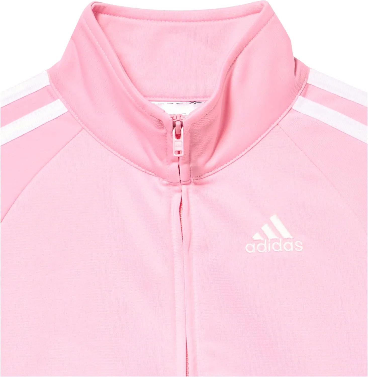 adidas Little Girl's Zip Front Classic Tricot Jacket and Joggers Set
