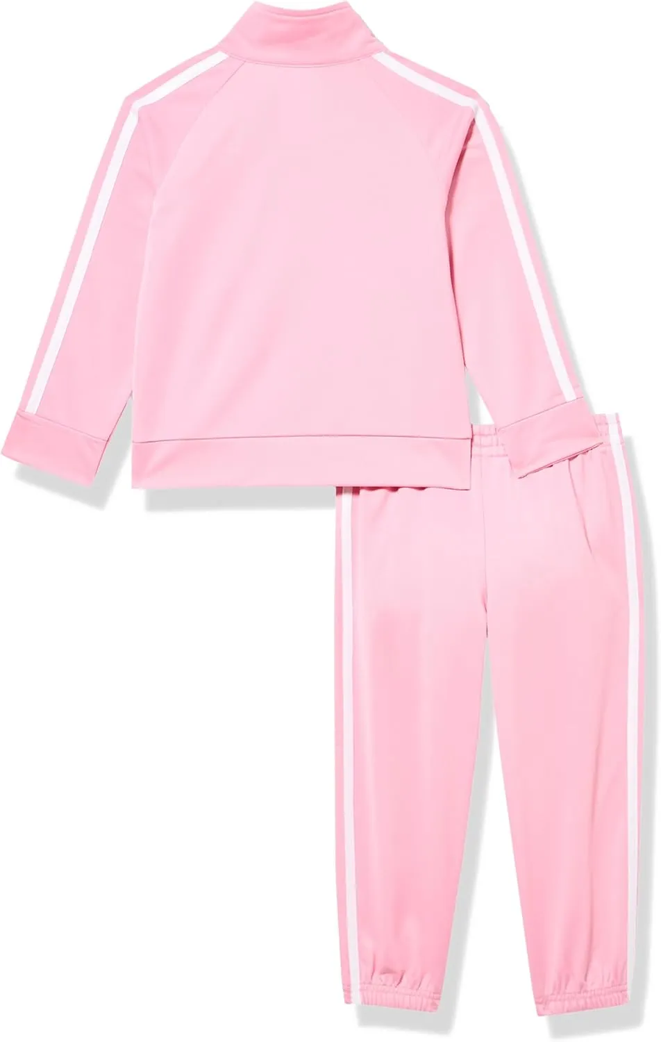 adidas Little Girl's Zip Front Classic Tricot Jacket and Joggers Set