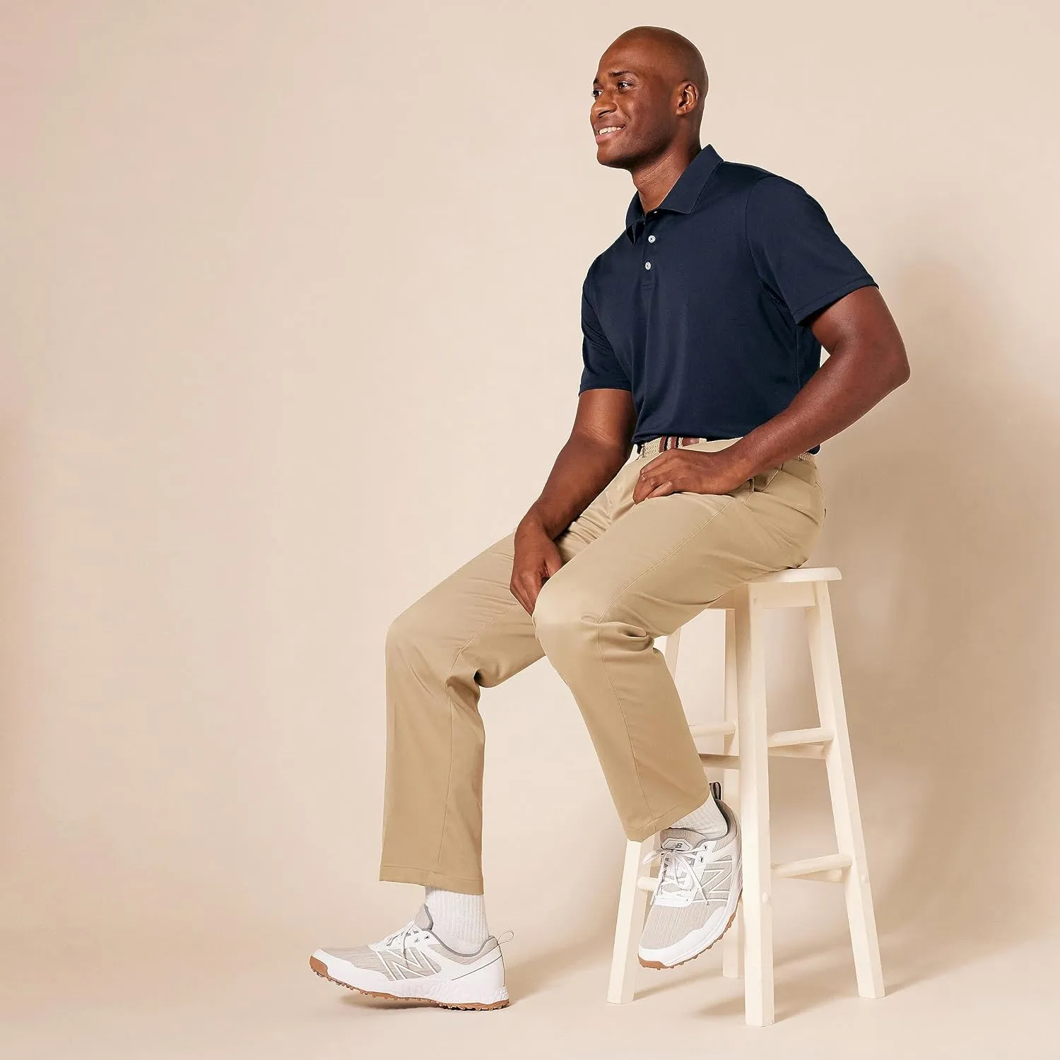 Amazon Essentials Men's Golf Polo Shirt, Short Sleeve, Dri Fit, Slim-Fit, Quick-Dry