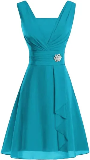 Aniywn Women Formal Wedding Bridesmaid Dress Plus Size High-Waist Party Ball Prom Gown Cocktail Dress