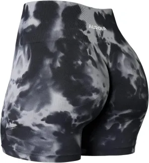 AUROLA Dream Tie Dye Workout Shorts for Women Seamless Scrunch Soft Active Shorts