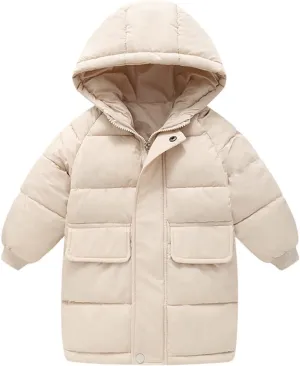 Baby Boys Girls Winter Coats Warm Cotton Hooded Padded Down Jacket Windproof Snowsuit Clothing