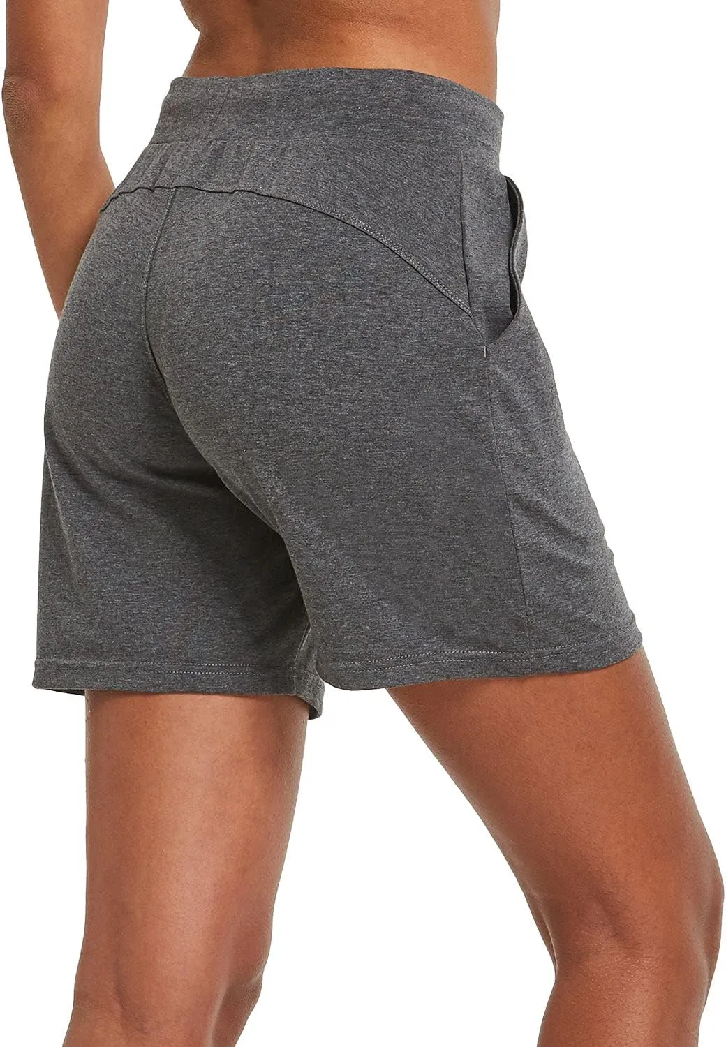 baleaf Womens Lounge Shorts Cotton Sweat Athletic Shorts with Pockets High Waist Summer Casual