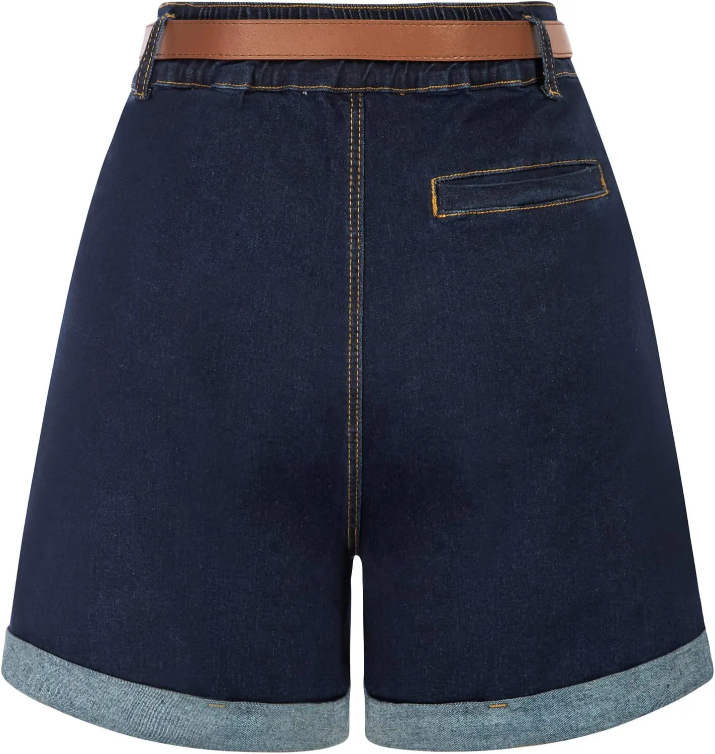 Belle Poque Women Demin Shorts High Waisted Wide Leg Jean Shorts with Pockets