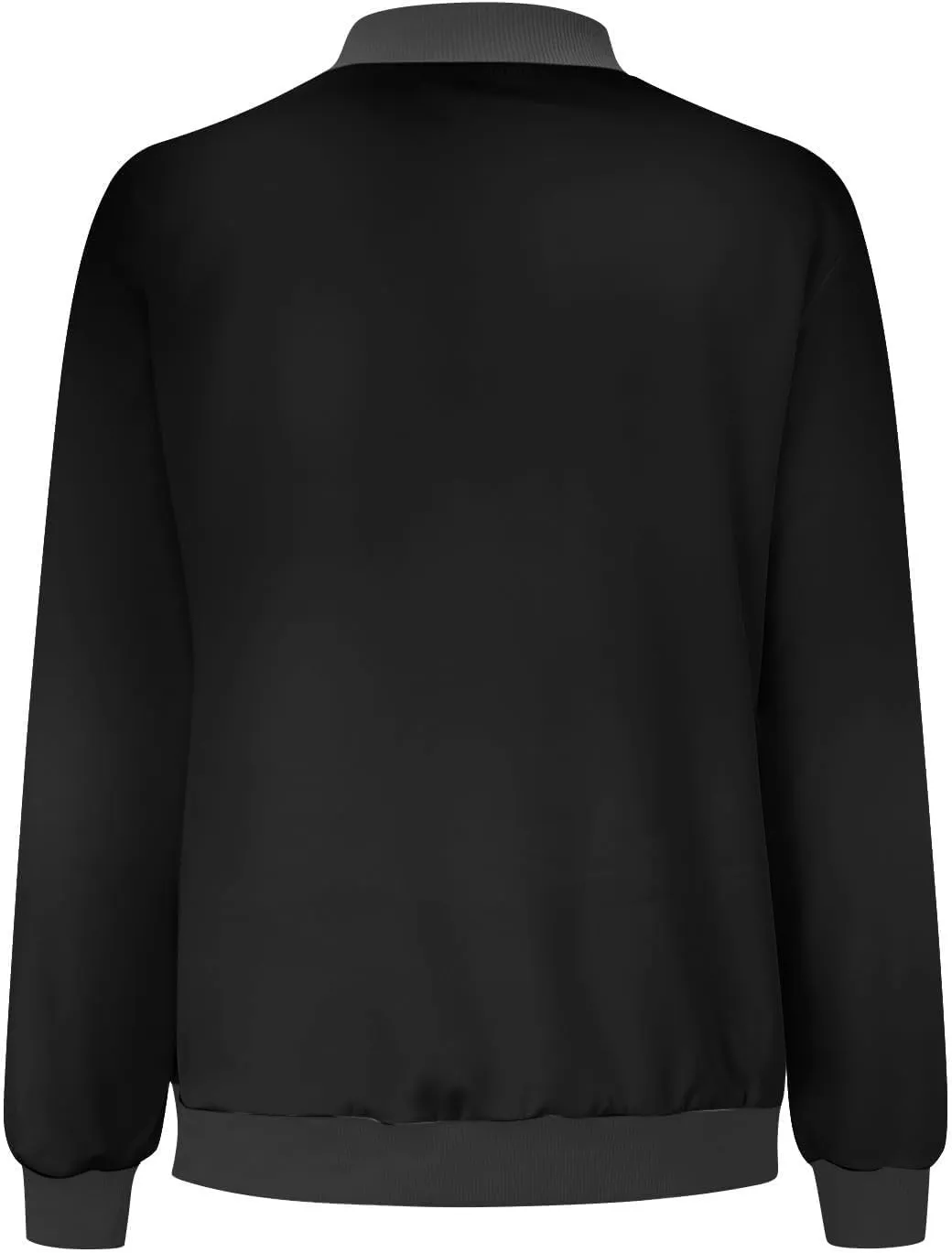Bomber Jacket Coats for Women Causal Zip Up Long Sleeve Stand Collar Jackets 2024 Fall Lightweight Outerwear