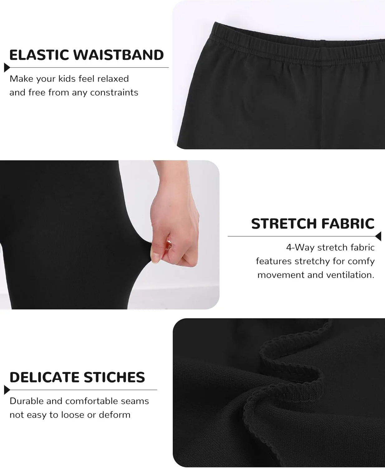 BOOPH Girls Volleyball Bike Shorts Toddler Kids Athletic Cartwheel Dance Compression Shorts 3 Pack