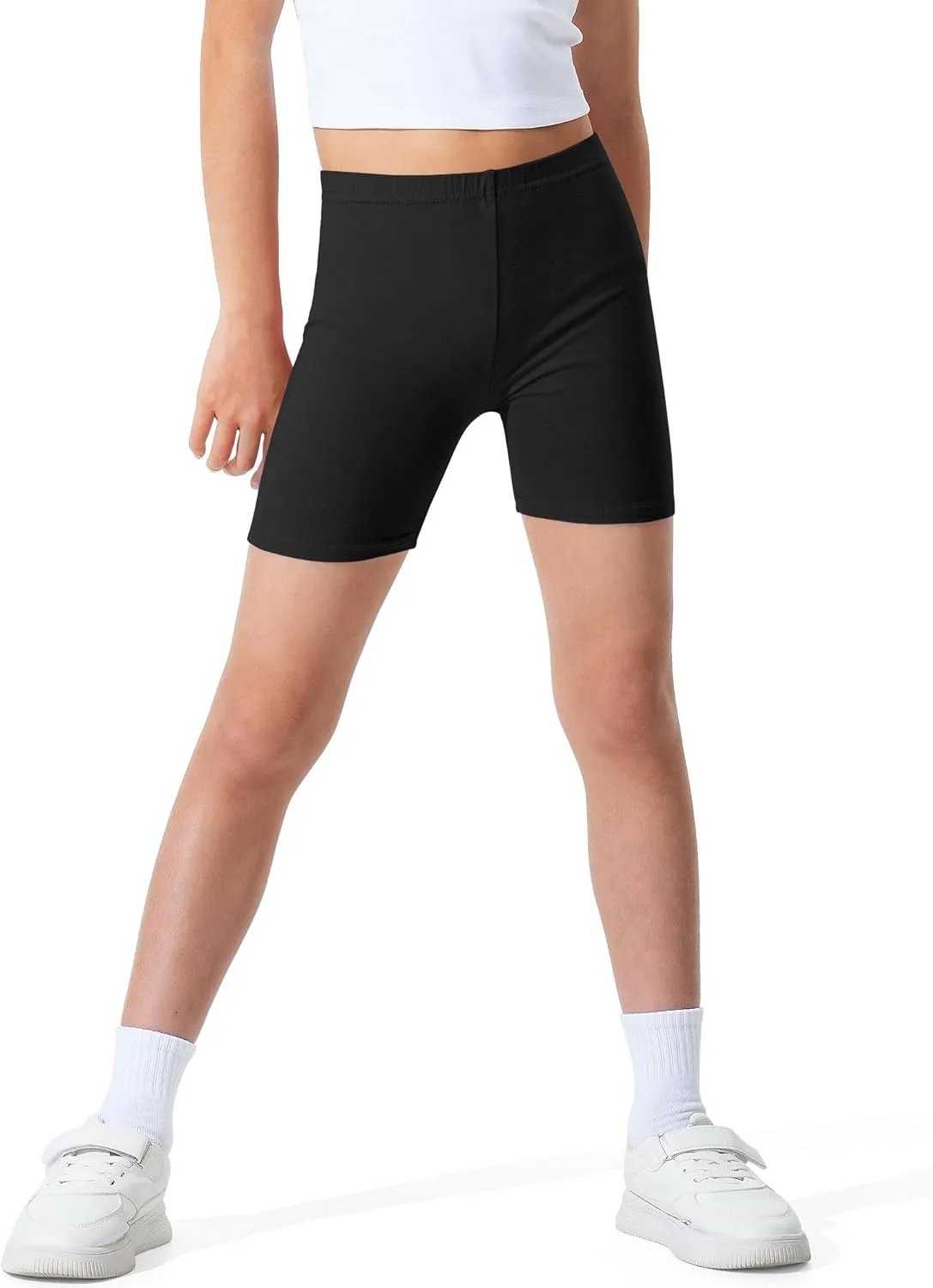BOOPH Girls Volleyball Bike Shorts Toddler Kids Athletic Cartwheel Dance Compression Shorts 3 Pack