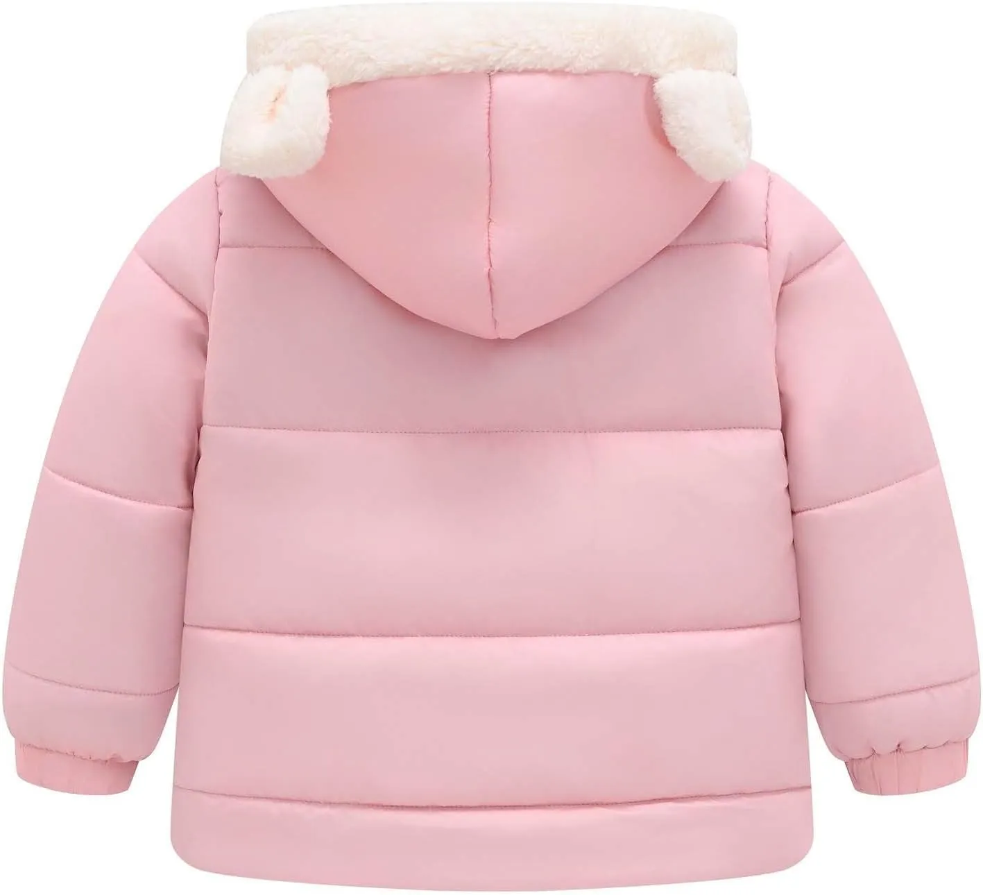 Boys And Girls Middle Children Solid Color Ears Cute Pocket Short Cotton Padded Children's Winter Coats for Tween Girls