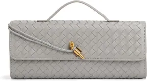 Braided Bag Shoulder Horizontal Clutch Bag Ladies Crossbody Bag