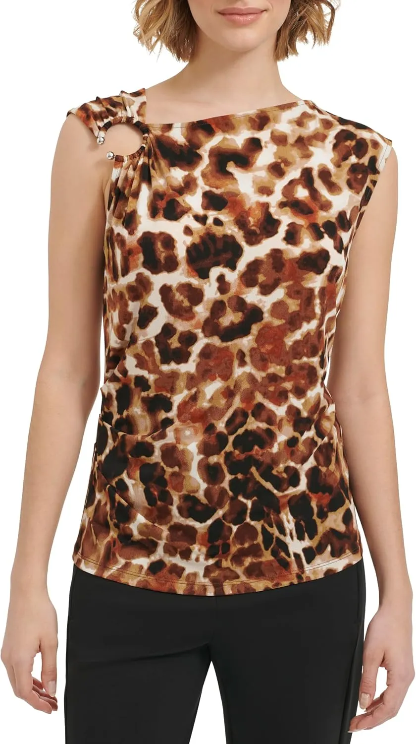 Calvin Klein Women's Knit Sleeveless Printed Top
