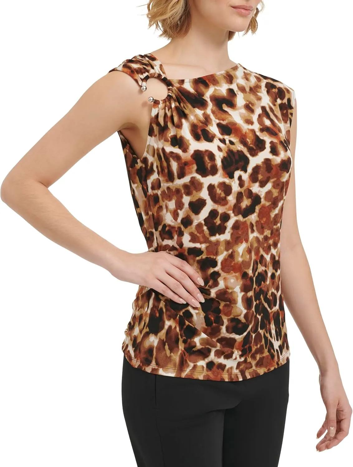 Calvin Klein Women's Knit Sleeveless Printed Top