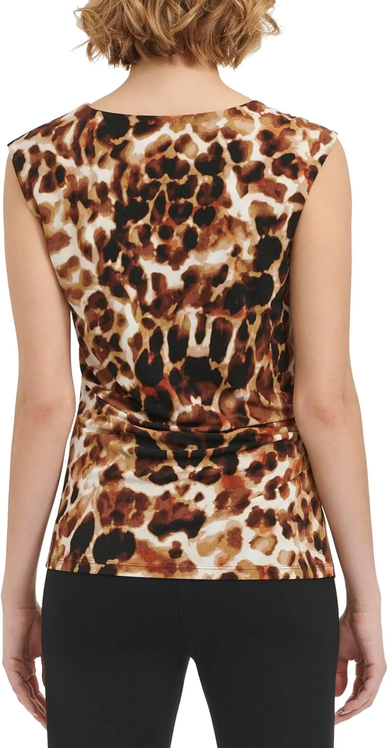 Calvin Klein Women's Knit Sleeveless Printed Top