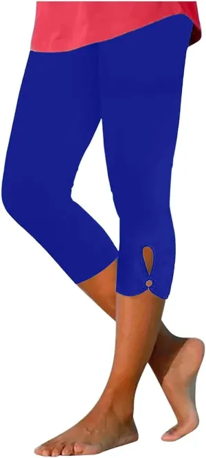 Capri Leggings for Women Dressy Cropped High Waist Yoga Pants Workout Pants Compression Leggings Stretchy Capris