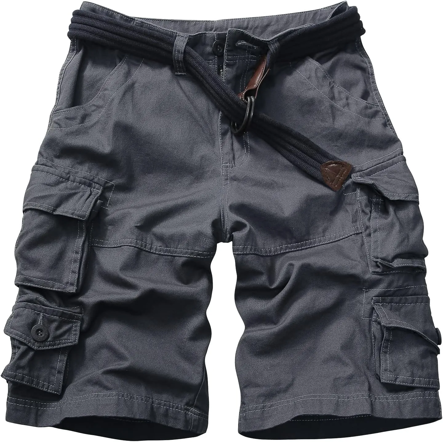 Cargo Short for Men Relaxed Fit Camo Outdoor Hiking Work Cotton Casual Shorts with 9 Pockets No Belt