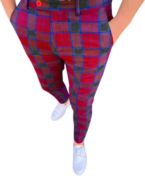 Casual Pants for Big Men Relax fit Work Pants for Men Straight Leg Mens Pants Colored Slim fit Dress Pants for Men