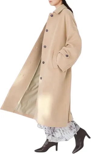 CHARTOU Women Warm Long Winter Coats Wool Trench Pea Coat Overcoat with Belt