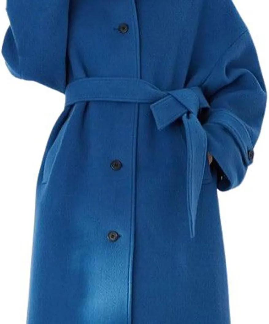 CHARTOU Women Warm Long Winter Coats Wool Trench Pea Coat Overcoat with Belt