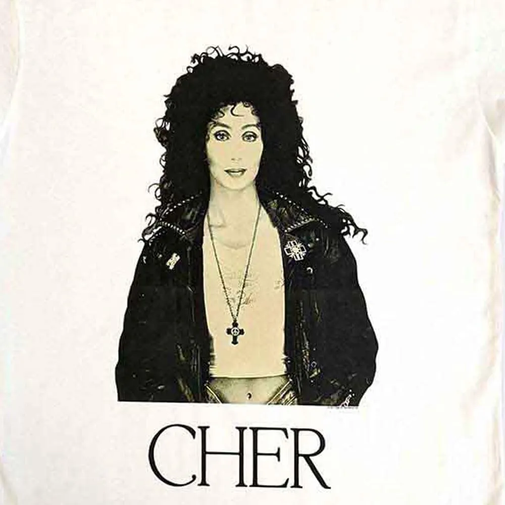 Cher Leather Jacket Logo T Shirt