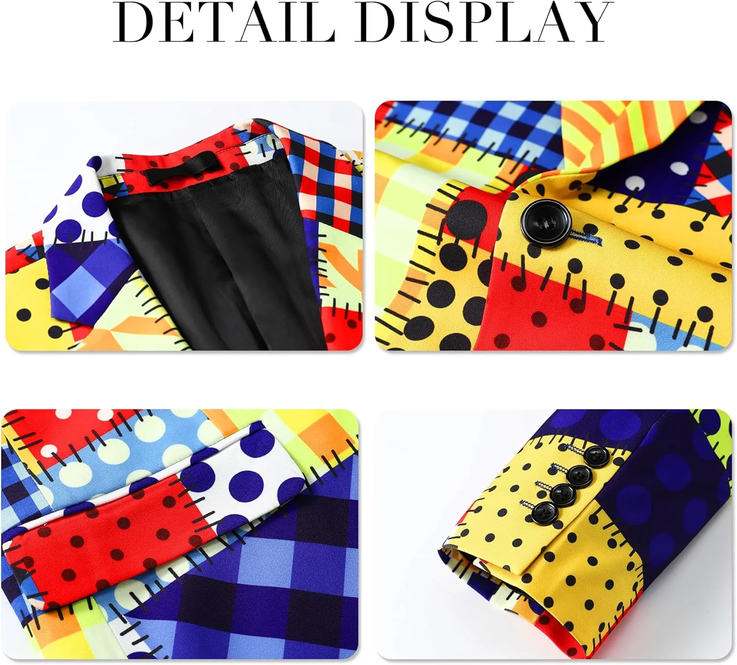 Cloudstyle Mens 2 Piece Floral Dress Suit Pattern Print Party Prom Tuxedo Suit Jacket Pants Set