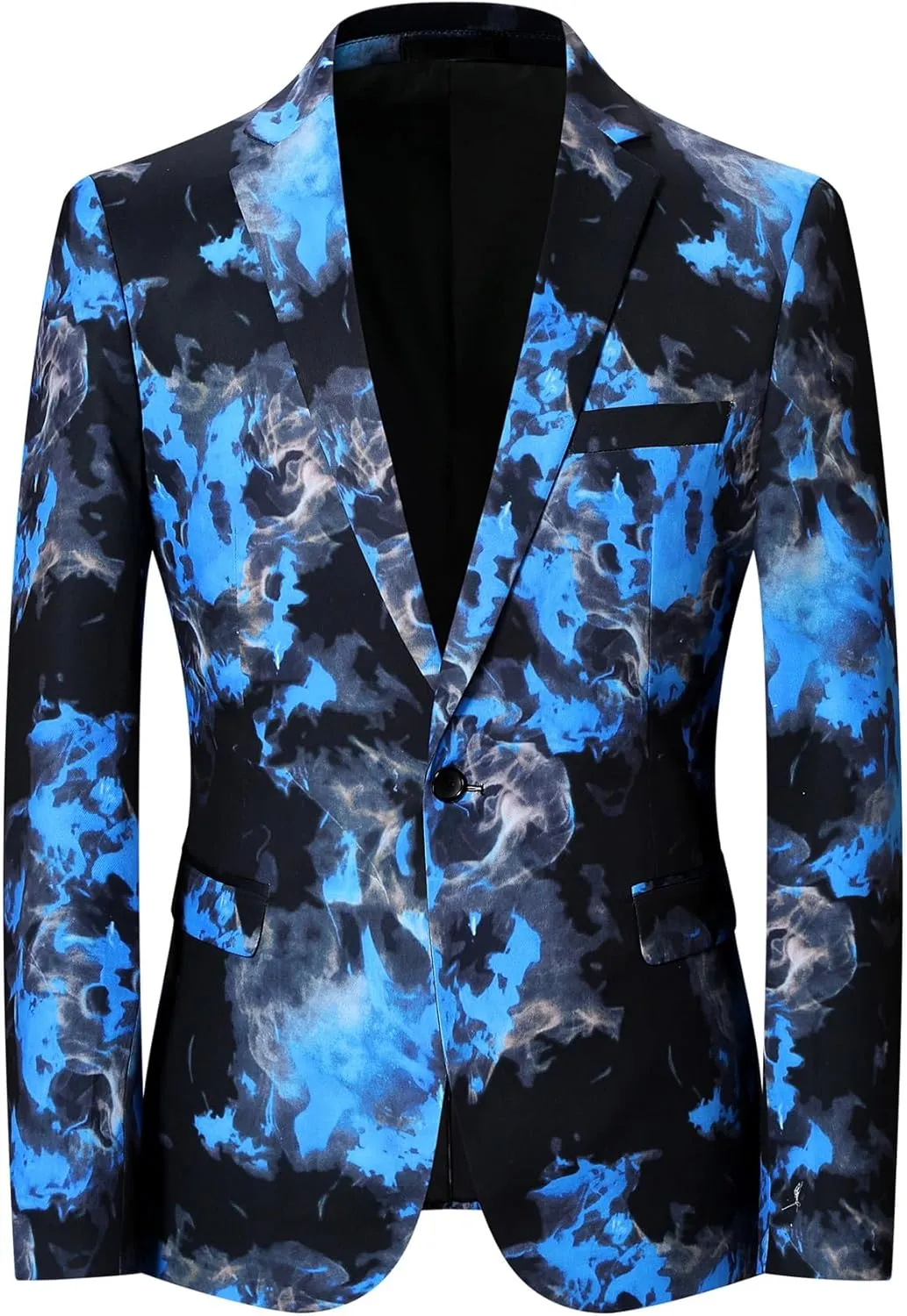 Cloudstyle Mens 2 Piece Floral Dress Suit Pattern Print Party Prom Tuxedo Suit Jacket Pants Set
