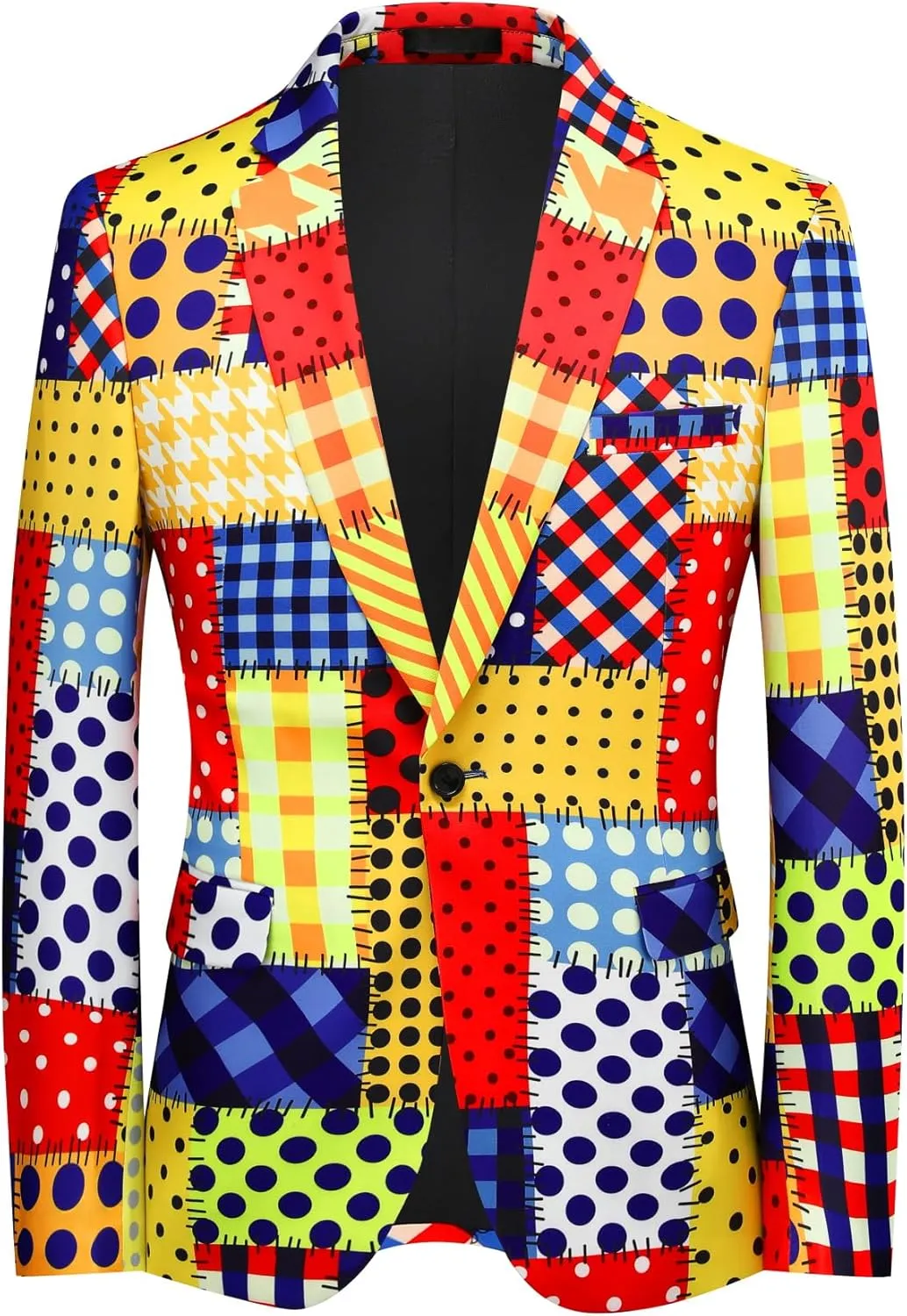 Cloudstyle Mens 2 Piece Floral Dress Suit Pattern Print Party Prom Tuxedo Suit Jacket Pants Set