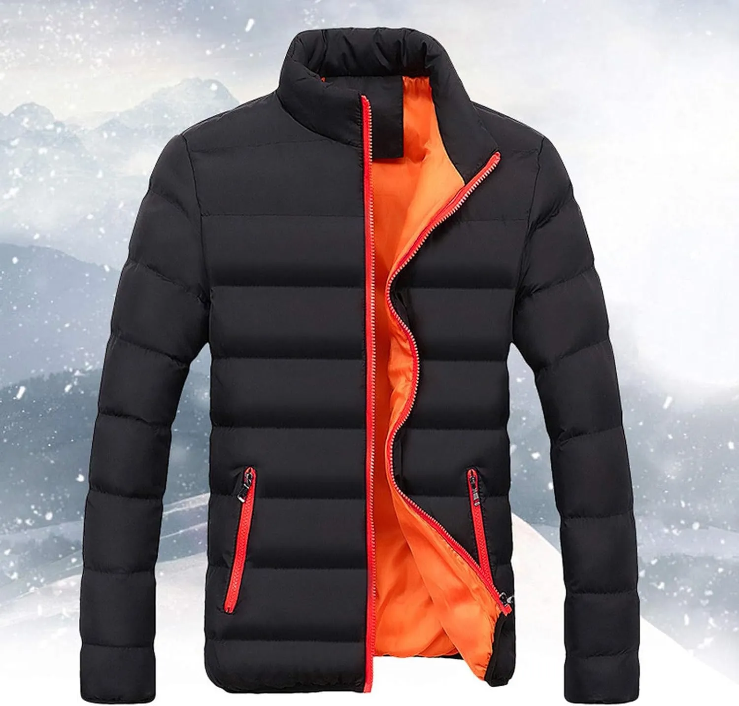 Coats for Men Jacket Winter Coat Bubble Casual Men Fit Thick Men's Coats Jackets Men's Thicken Warm Winter Coat