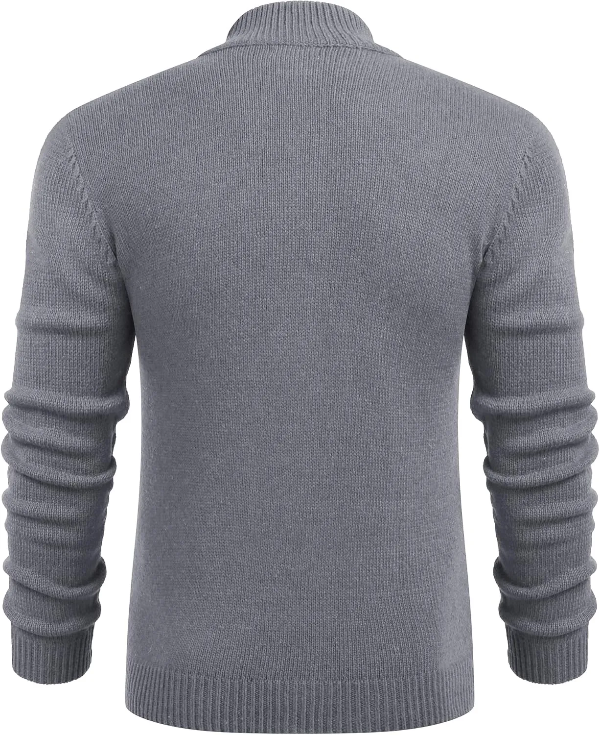 COOFANDY Men Mock Neck Button Sweater Casual Knitted Sweaters Fashion Henley Sweater
