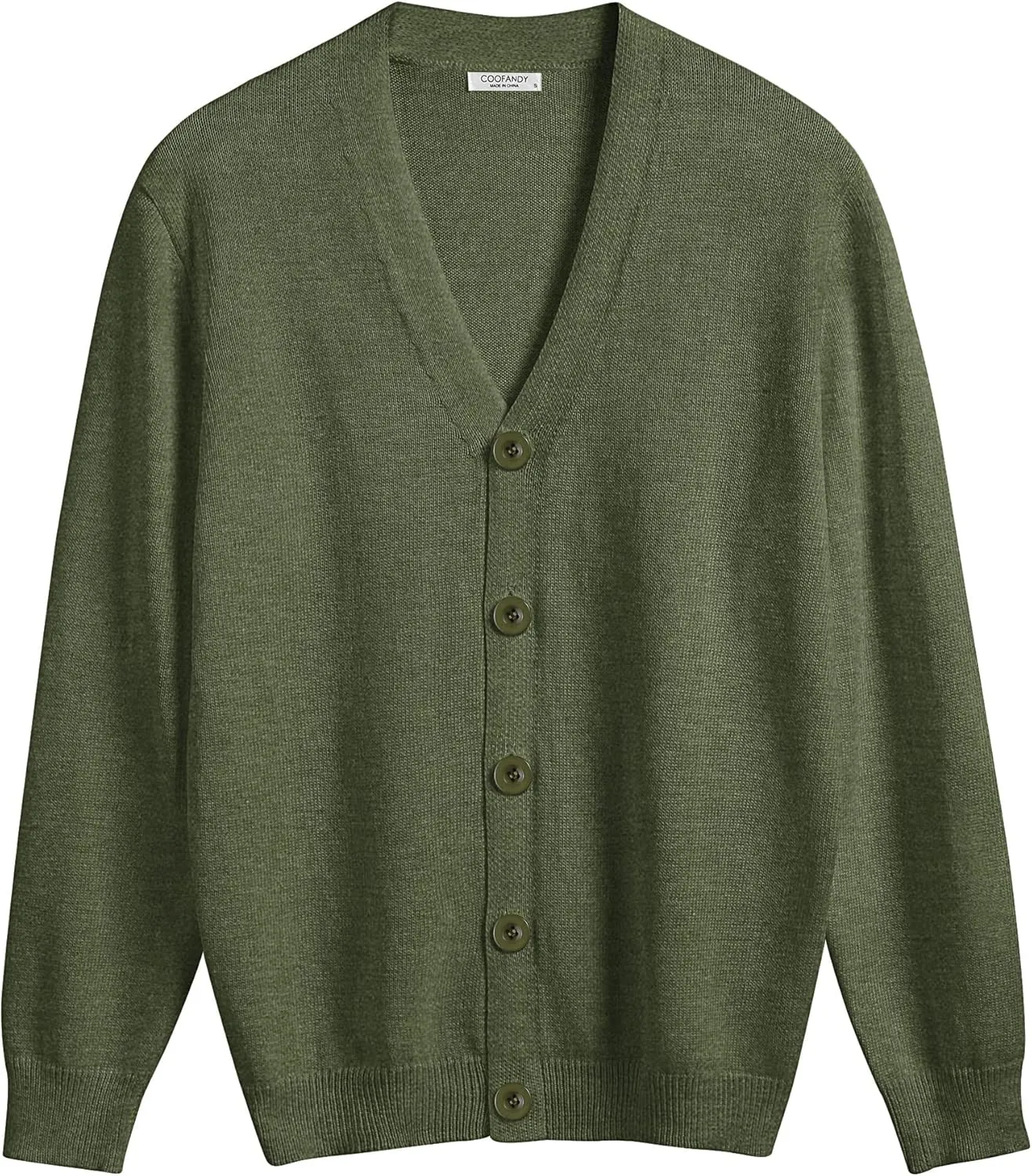 COOFANDY Men's V Neck Cardigan Sweater Casual Lightweight Button Down Knitted Cardigan Sweater