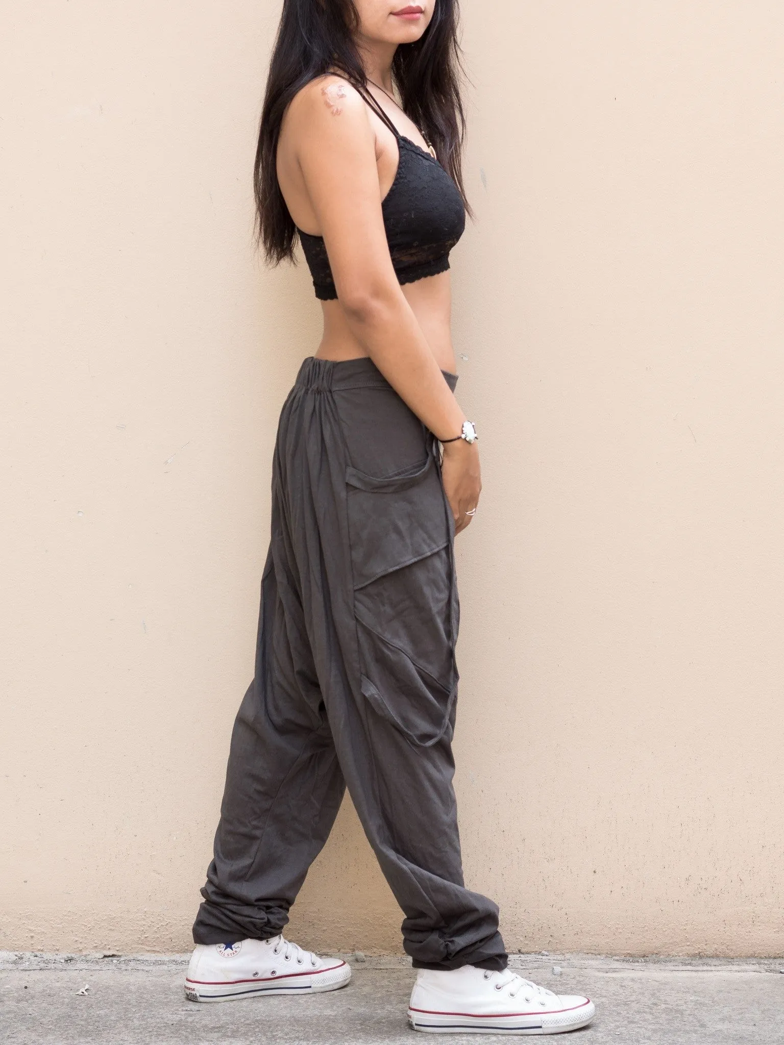 Drop Crotch Pants Kanlaya Grey