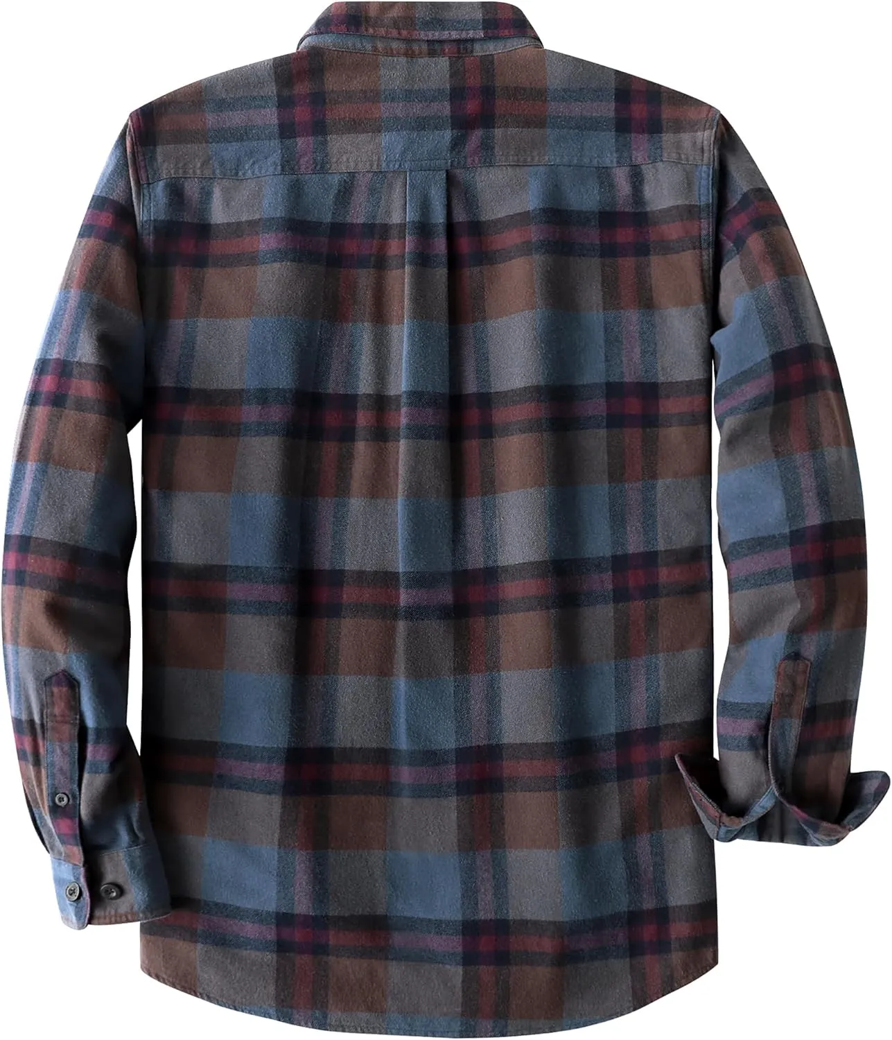 DubinikMens Flannel Shirts Long Sleeve Flannel Shirt for Men Warm Casual Soft Cotton Button Down Plaid Mens Flannel Shirt