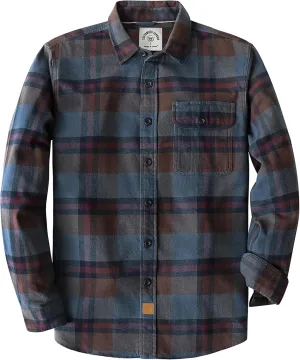 DubinikMens Flannel Shirts Long Sleeve Flannel Shirt for Men Warm Casual Soft Cotton Button Down Plaid Mens Flannel Shirt