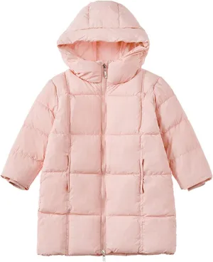 EnJoCho Kids Toddler Baby Girls Boys 3-8 Years Winter Warm Thick Solid Cotton Long Sleeve Padded Jacket Coat Clothes (RD2#23, 7-8 Years)
