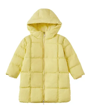 EnJoCho Kids Toddler Baby Girls Boys 3-8 Years Winter Warm Thick Solid Cotton Long Sleeve Padded Jacket Coat Clothes (Yellow#23, 7-8 Years)