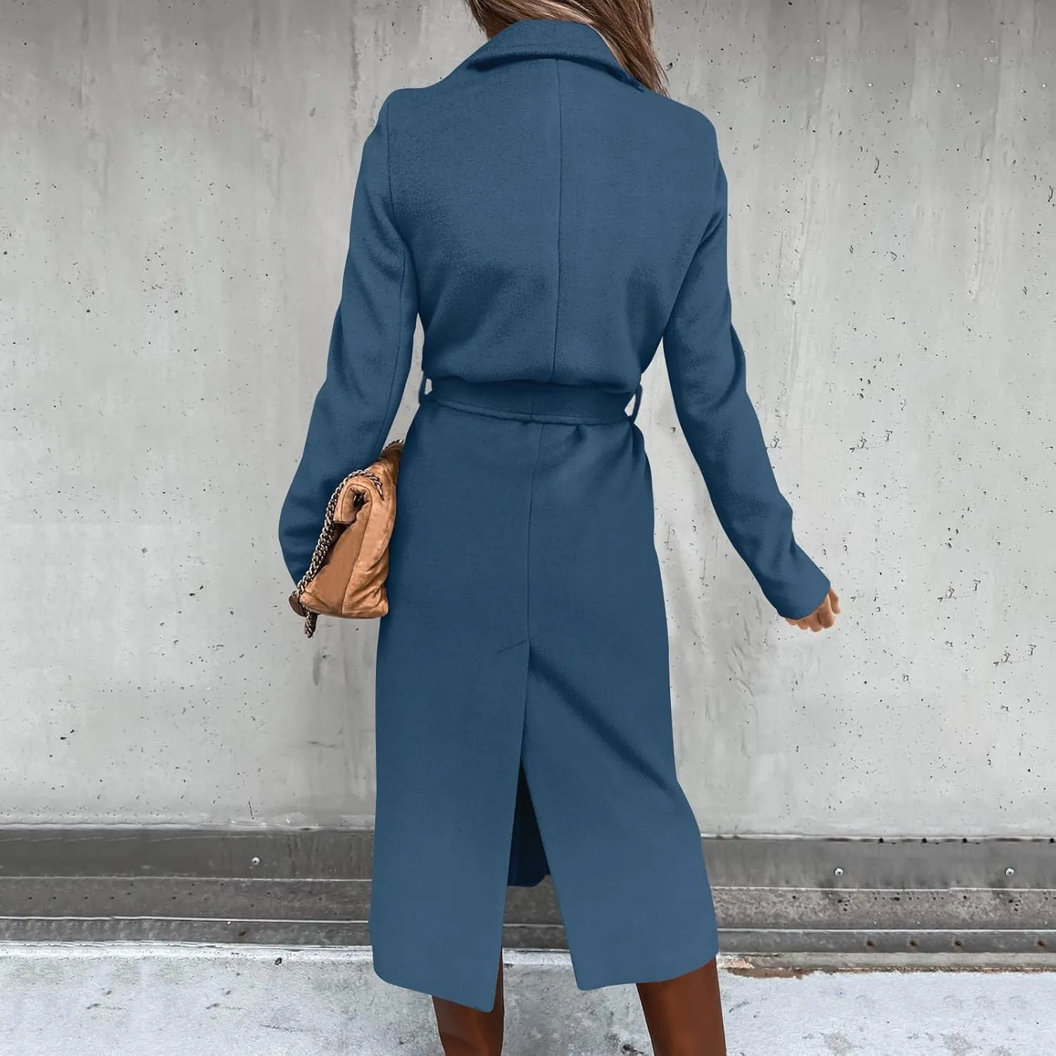 Fall Coats for Women 2024 Winter Peacoat Casual Double Breasted Wool Coat Fashion Elegant Notch Lapel Trench Coats