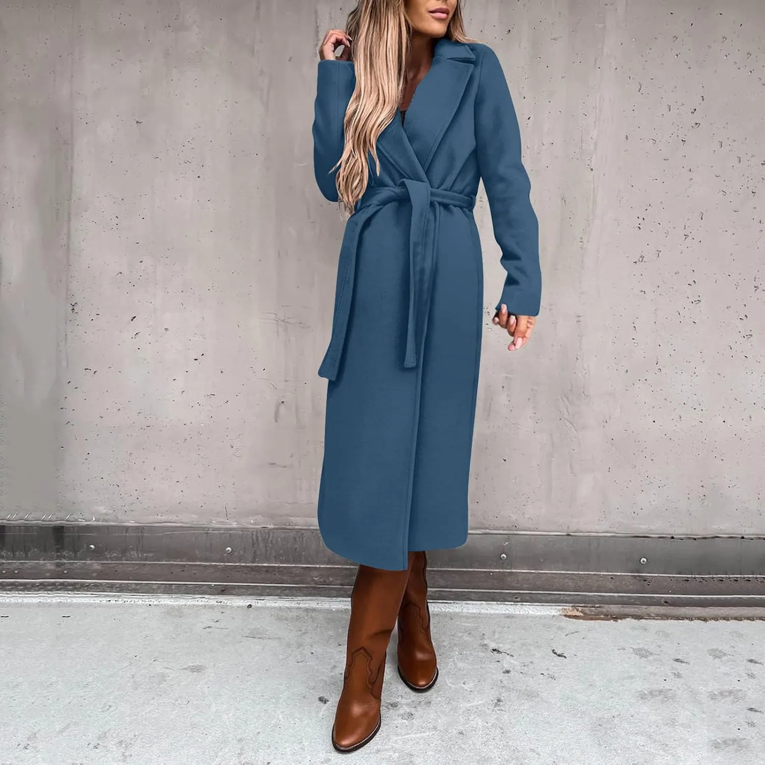 Fall Coats for Women 2024 Winter Peacoat Casual Double Breasted Wool Coat Fashion Elegant Notch Lapel Trench Coats