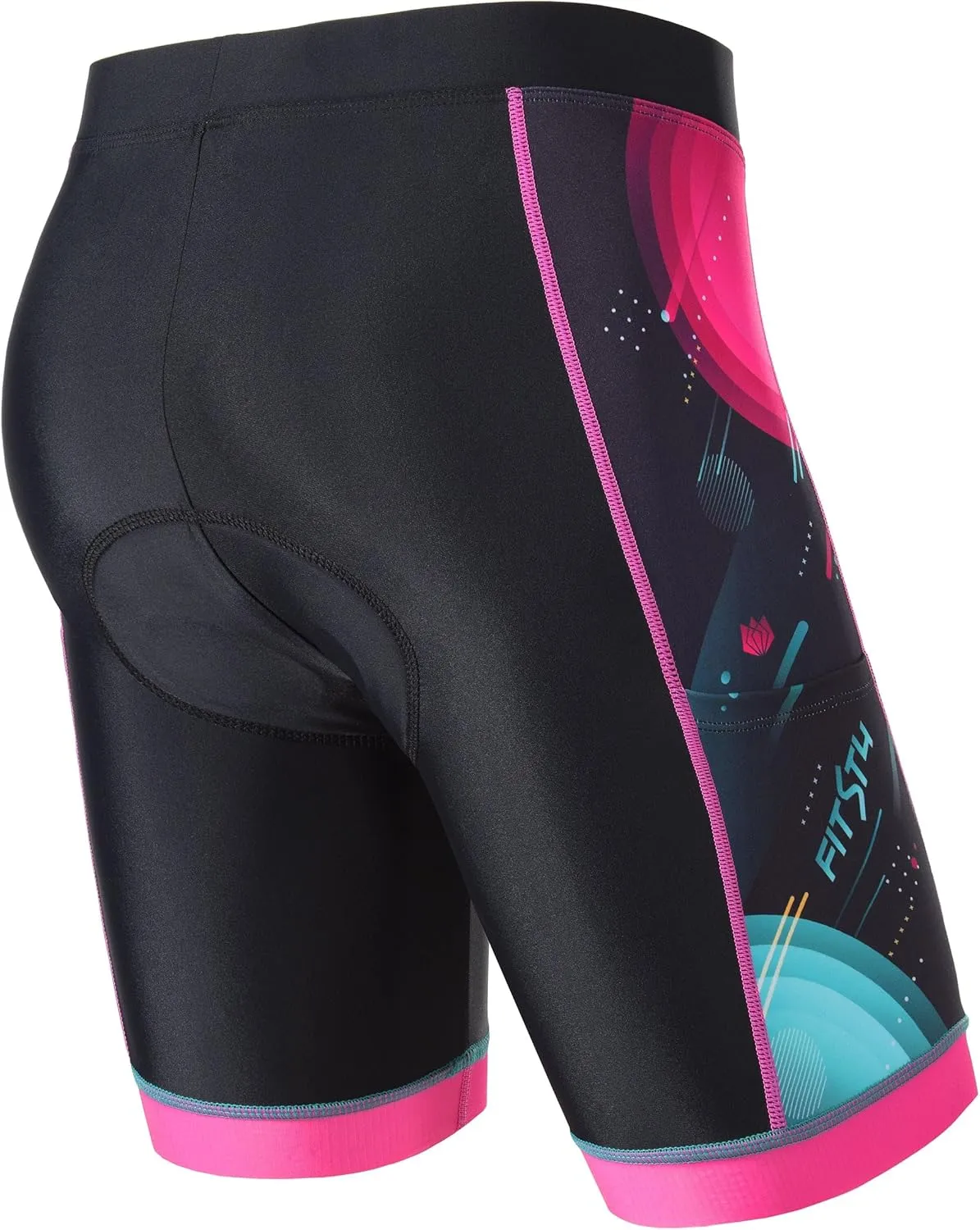 FitsT4 Sports Kids Cycling Bike Shorts Boys Girls Printed Biking Shorts with Pockets
