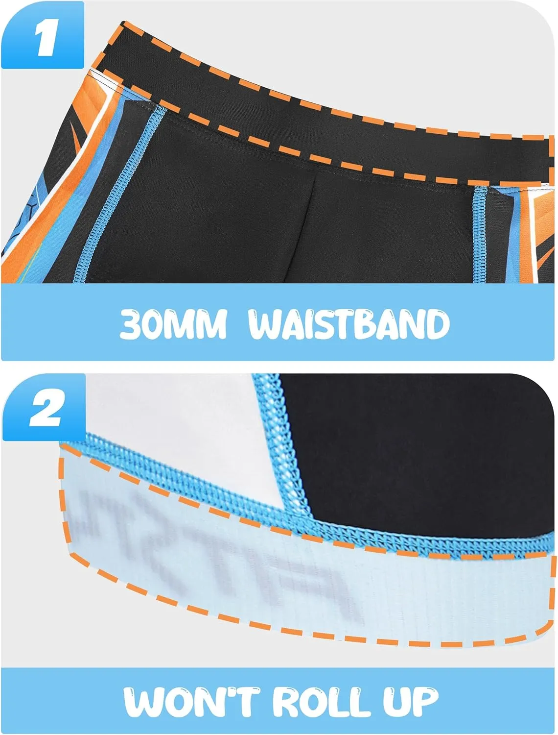 FitsT4 Sports Kids Cycling Bike Shorts Boys Girls Printed Biking Shorts with Pockets