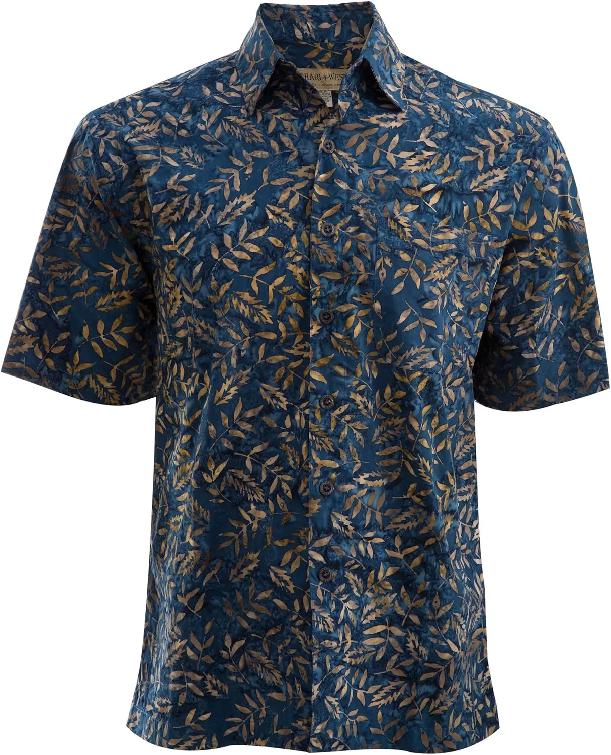 Floating Leaves Tropical Cotton Batik Shirt