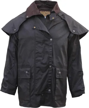 Foxfire Men's Short Oilskin Western Australian Waterproof Duster Coat, Raincoat Oil Cloth Cotton