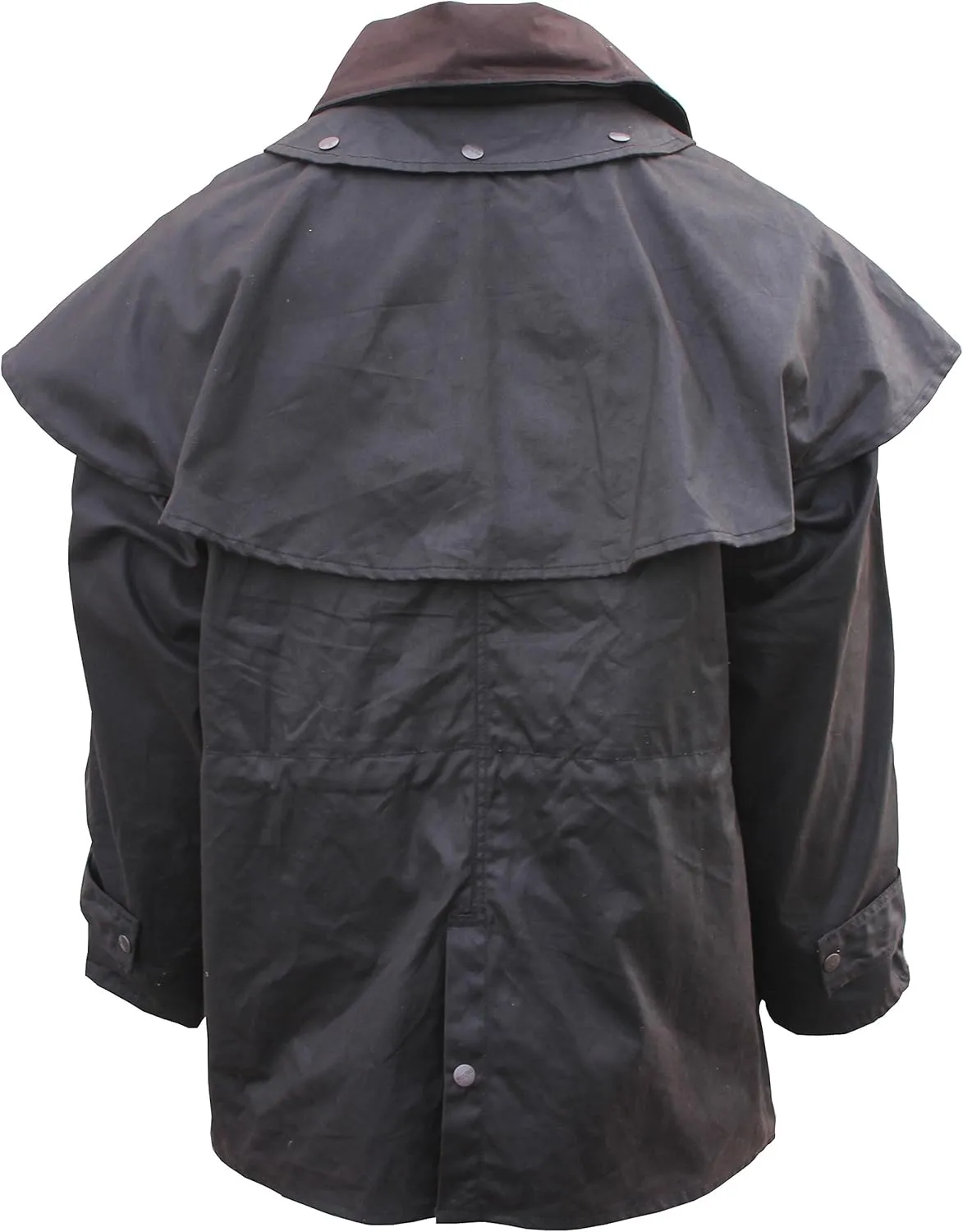 Foxfire Men's Short Oilskin Western Australian Waterproof Duster Coat, Raincoat Oil Cloth Cotton