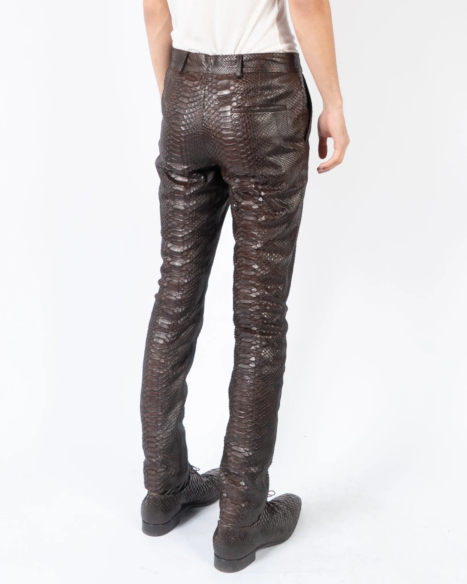 FW14 Brown Python Trousers