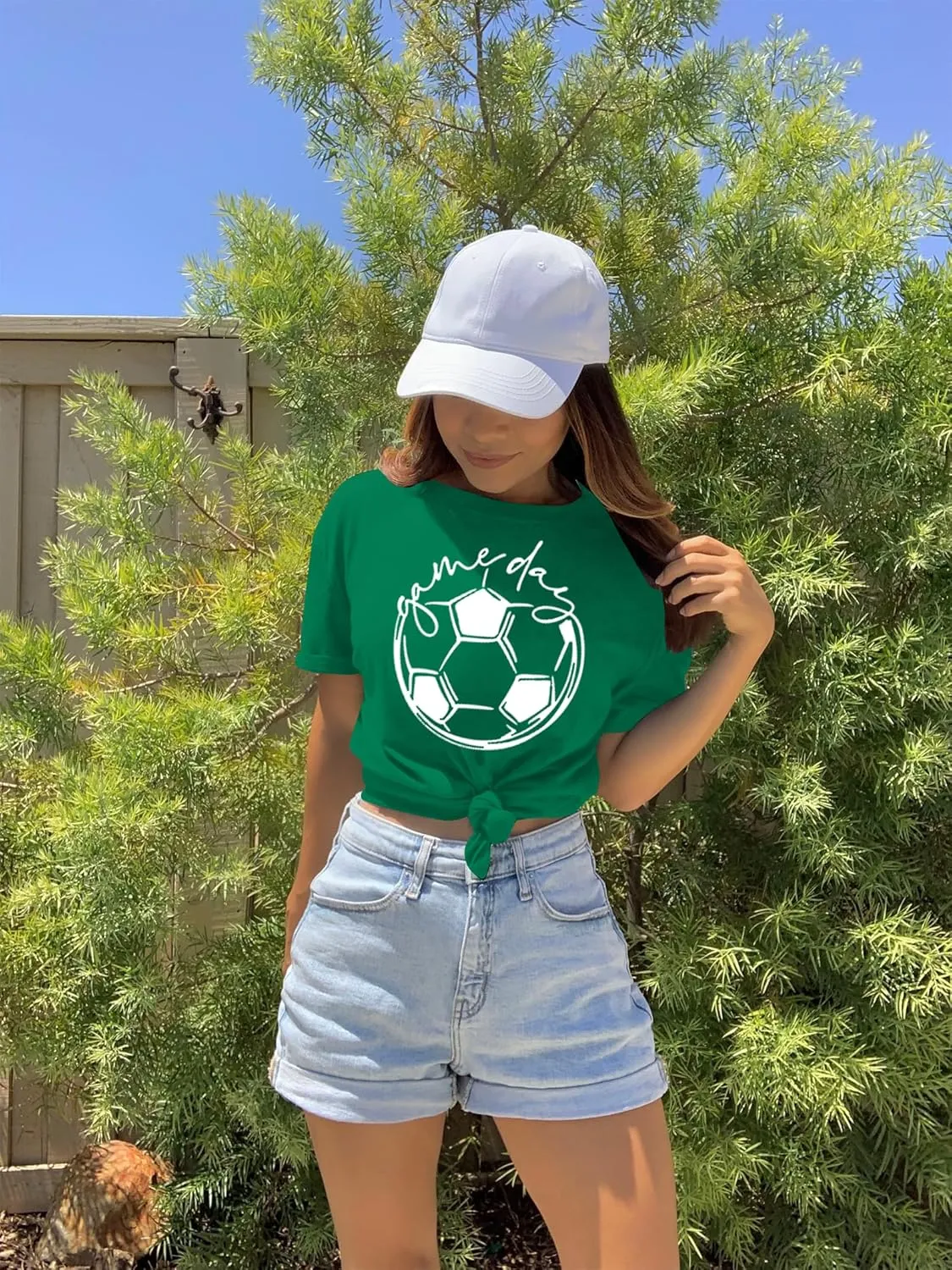 Game Day T Shirt Women Soccer Season Shirts Soccer Mom Graphic Short Sleeve Shirt Game Day Vibes Tee Tops