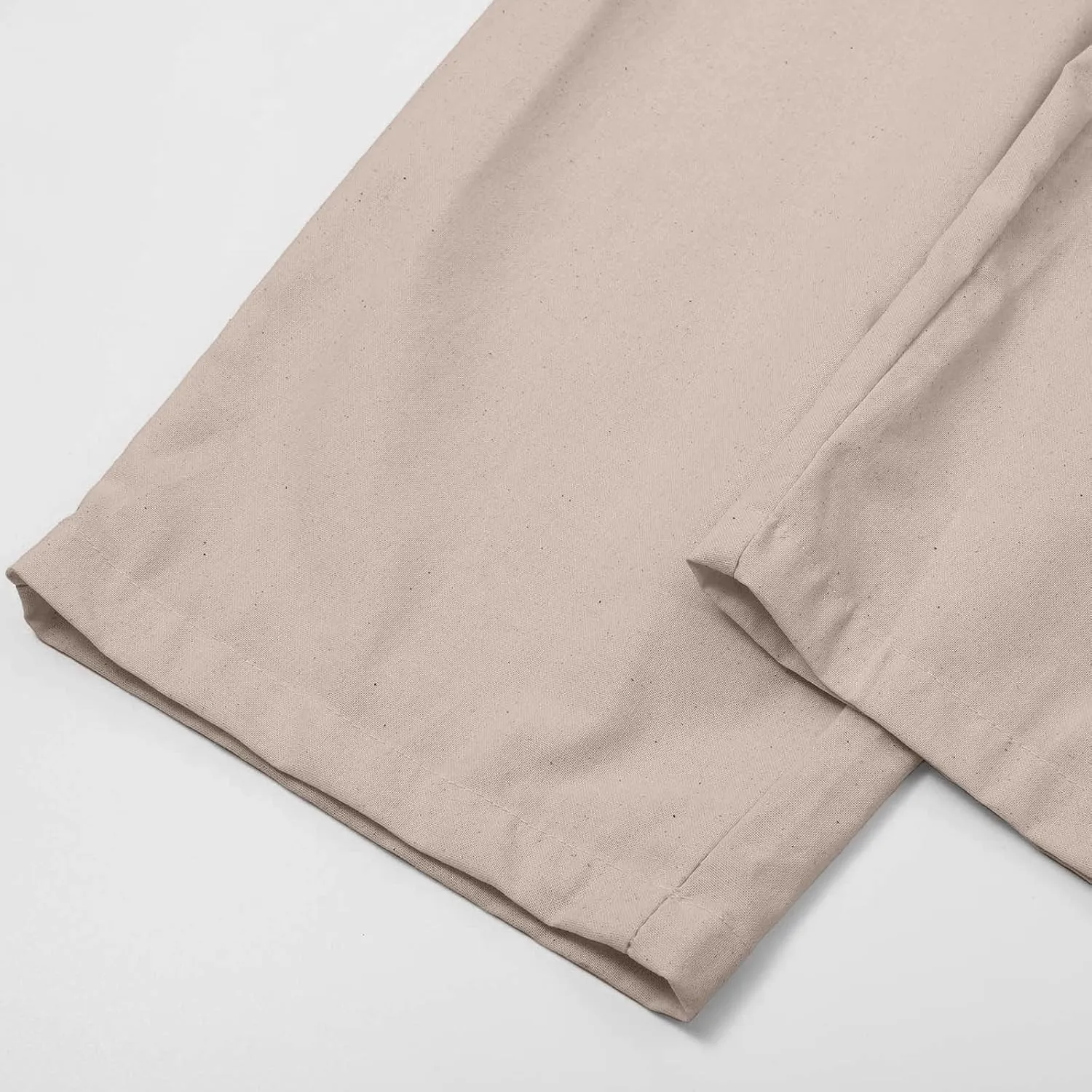 GIERIDUC Linen Pants for Women 2025 Summer High Waist Elastic Wide Leg Lounge Pant Casual Loose Lightweight Beach Trousers
