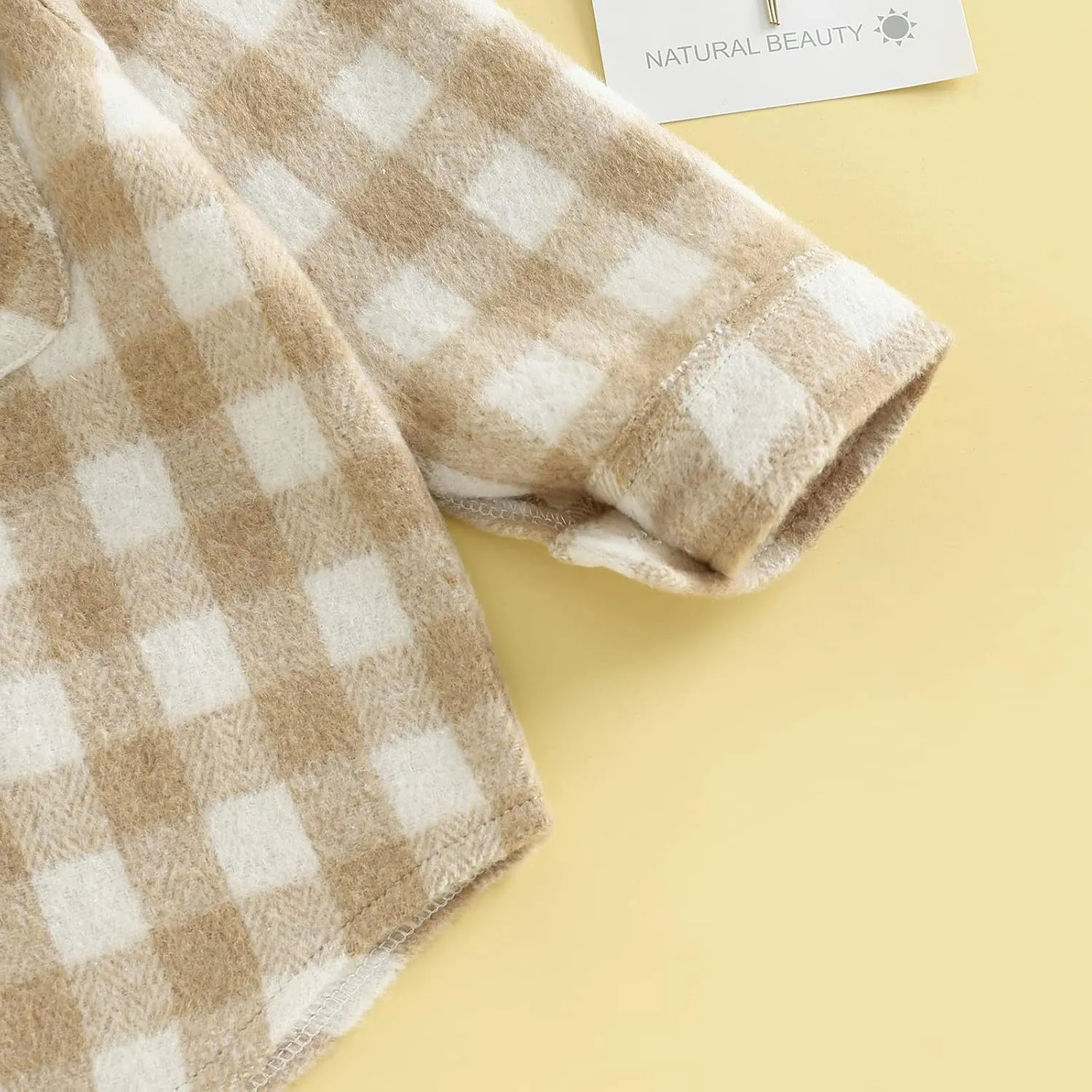 GOOCHEER Toddler Baby Boy Girl Plaid Jacket Hoodie Long Sleeve Button Down Shirts Coats Outerwear Shacket Cardigan Top