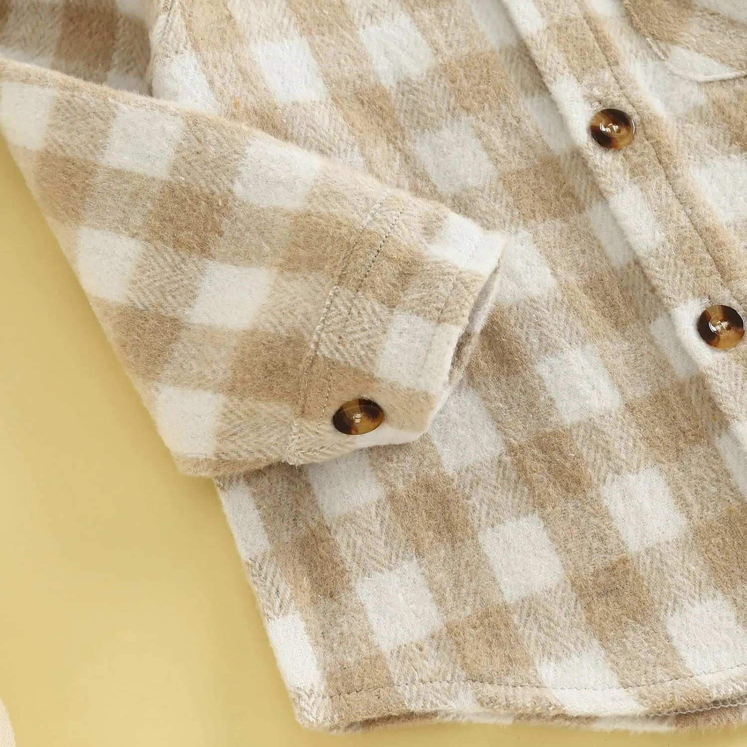 GOOCHEER Toddler Baby Boy Girl Plaid Jacket Hoodie Long Sleeve Button Down Shirts Coats Outerwear Shacket Cardigan Top