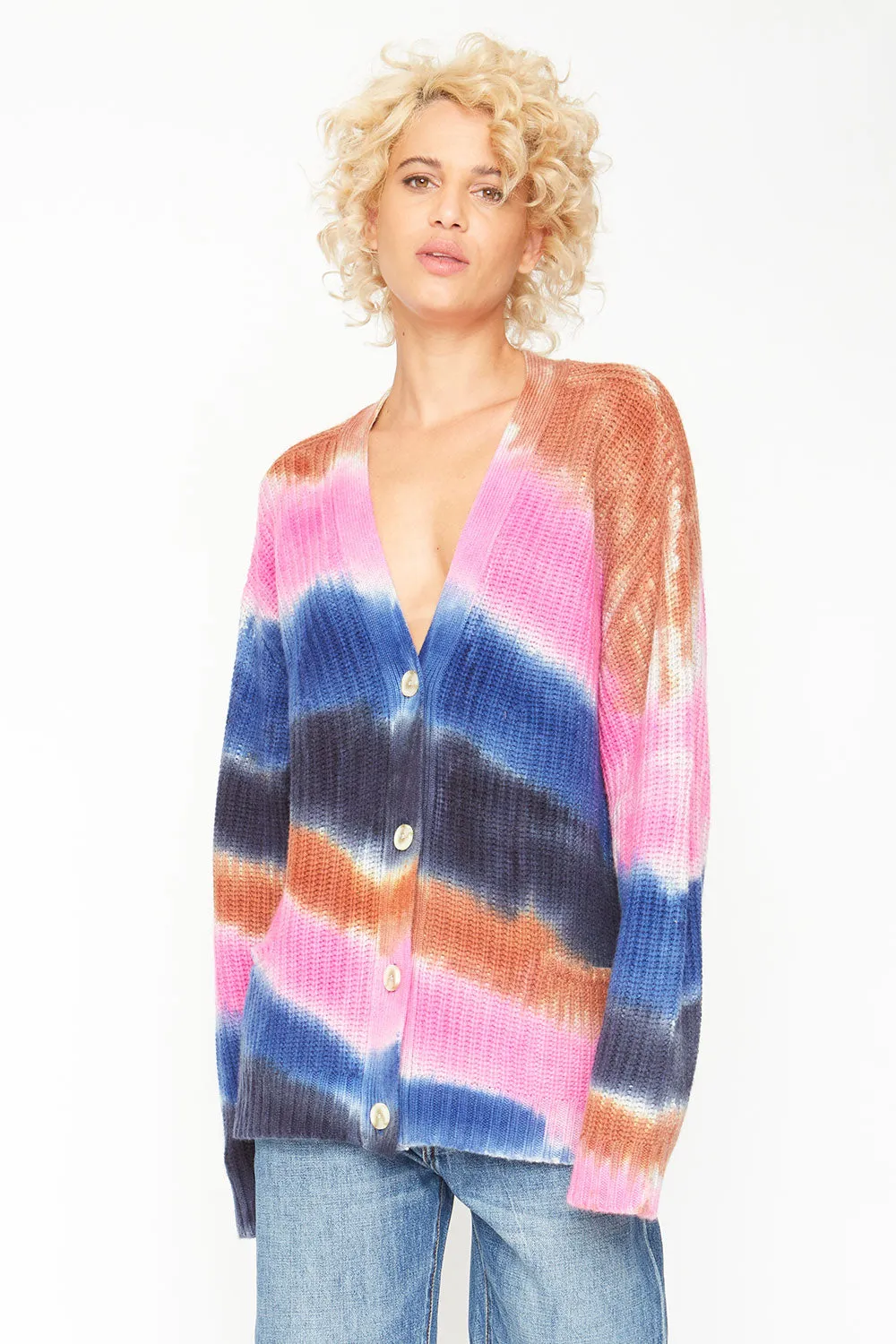Grandpa Cardigan Sweater - Tie Dye