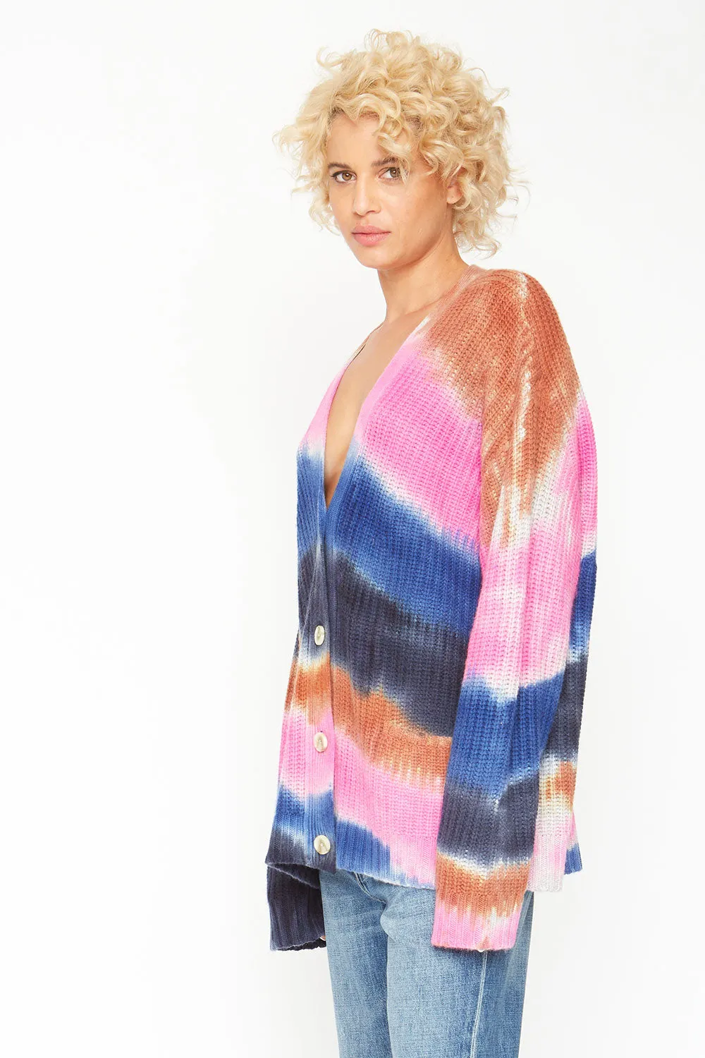 Grandpa Cardigan Sweater - Tie Dye
