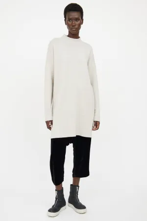 Grey Cashmere Long Sweater